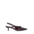thumbnail image 2 of Madden NYC Women's Shiny Faux Leather Slingback Heels with Bow, 2 of 3
