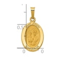 thumbnail image 3 of 14k Polished and Satin St Joseph Medal Hollow Oval Pendant XR1343, 3 of 4