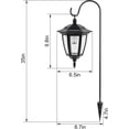 thumbnail image 3 of TOYIEW Hanging Solar Lights Outdoor Waterproof, 35 Inch Shepherd Hook Lights with 4 Shepherd Hooks, Solar Lantern Lights for Garden Decor, Pathway, Porch Decor, Patio, Backyard and Yard, 4 Pack, 3 of 7