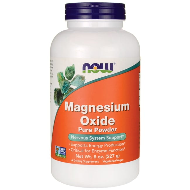 NOW Foods Magnesium Oxide Pure Powder 8 oz Pwdr