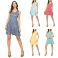 thumbnail image 2 of Haute Edition Women's Printed Floral Sleeveless Skater Dress, 2 of 5