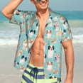 thumbnail image 7 of Susaid Colorful Dog Print Short Sleeve Shirts Button Down Casual Shirts Summer Beach Aloha Button Down Short Sleeve for Men ,X-Large, 7 of 7