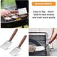 thumbnail image 5 of 2 Pieces Small Brownie Cookie Spatula Metal Stainless Steel Spatula with Wooden Handle Heavy Duty Spatula for Kitchen Cooking Chef Baking Scraper Turn, 5 of 5