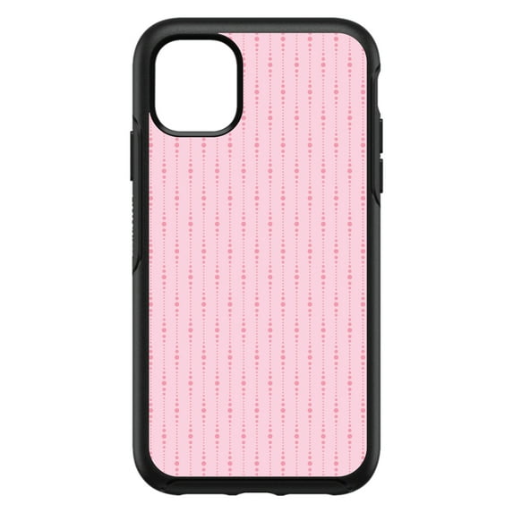 DistinctInk Custom SKIN / DECAL compatible with OtterBox Symmetry for iPhone 11 (6.1" Screen) - Pink Dot Line Pattern
