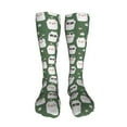 thumbnail image 5 of Kdxio Alpaca Faces Funny Silky Novelty Funky Long Knee High Socks Soft 3D Print Cosplay Crazy Stockings for Men Women, 5 of 8