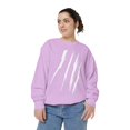 thumbnail image 5 of Effete Feline Claw Marks Scratch Unisex Garment-Dyed Sweatshirt, 5 of 8
