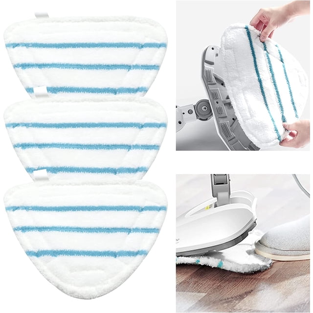 RV Fundas de microfibra para mopa de vapor (paquete de 3) Accesorio de paños universales triangulares lavables para limpiador de vapor en aerosol caliente, almohadillas de microfibra blancas para mopa de vapor lavables a máquina Rojo Verde