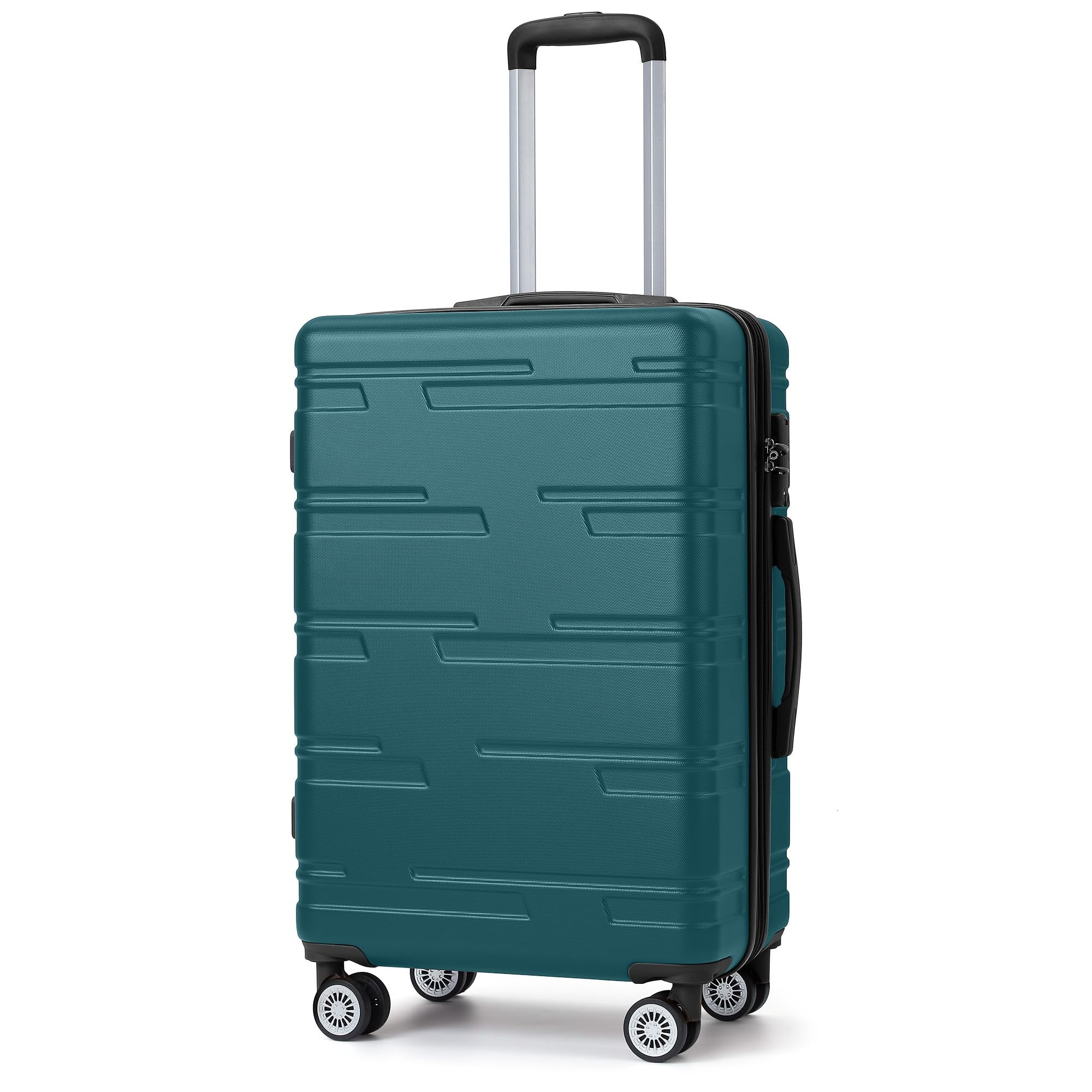 24" Expandable Hard Shell Carry On Luggage with No Noise Spinner Wheels, 77L ABS Hardside Carry On Suitcase with TSA Lock, Lightweight Hardshell Suitcase with Adjusts in 3 Stages for Trips, Vacations