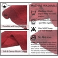thumbnail image 2 of Home Weavers Luxury Collection Bathroom Rug 100% Cotton Reversible Bathroom Rugs Set, Washable Rug, Soft Cotton Extra Soft Absorbent bath Rug, Kitchen Mat, Non Slip Bath Mat Set, 21"x54" Runner, Red, 2 of 3