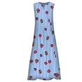 thumbnail image 3 of Sexy Dance Women's Summer Maxi Dress Casual Loose Sleeveless Long Dress with Pockets Floral Print Vintage V Neck Maxi Dresses Beach Colorful Sundresses Plus Size, 3 of 4