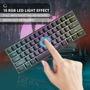MageGee Mini Gaming Keyboard, 60% Percent Keyboard, 61 Keys Mechanical Feel, Compact Rgb Backlit