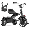 thumbnail image 2 of KORIMEFA Toddler Tricycle Age 2 3 4 Years Old, Kids Trike with Back Basket and Removable Pedal 3 Wheel Bike Riding Toy Gift for Boys & Girls, Black, 2 of 10
