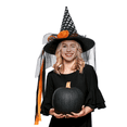 thumbnail image 2 of TELOLY Witch Hat Female Witch Design Witch Hat Opp Bag Independent Packaging Durable Material Halloween Hat,, 2 of 2