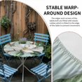 thumbnail image 2 of Botanical Floral Round Tablecloth for 55-60 Inch Tables,Fitted Table Cover with Elastic Edge,Pastoral Magnolia Flowers Leaves Plant Waterproof Outdoor Table Cloth Protector for Patio Garden Dinner, 2 of 9