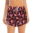 thumbnail image 2 of Daiia Ladybugs and Red Hearts Pattern Women's 2 in 1 Running Shorts - Lightweight Athletic Workout Gym Yoga Shorts Liner with Phone Pockets-Large, 2 of 7