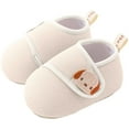 thumbnail image 6 of Quealent Toddler Slippers Boys Girls House Slippers Kids Winter Boots Warm Lightweight House Shoes Non-slip Indoor Slipper Shoes Beige for Size 4.5, 6 of 6
