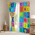thumbnail image 3 of Manfei Initial Letter Child Blackout Curtains Set of 2 (52x84 Each), Buffalo Plaid Window Curtains, Colorful Patchwork Curtains and Drapes, Living Room Curtains Decor, 3 of 6