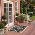 thumbnail image 5 of Safavieh Courtyard Becky Geometric Indoor/Outdoor Area Rug, Black/Beige, 4' x 5'7", 5 of 15