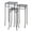 Black Cut-out 3 Tier Solid Square S/3 28", 26", 24"H, variant on DecMode Contemporary Iron Plantstands, Matte Black 28"H, Set of 3