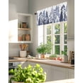 thumbnail image 6 of Maple Pine Forest Window Valance Curtain White Blue Rod Pocket Short Curtain for Living Room, Bedroom & Kitchen Window Decor 42x18in, 6 of 8