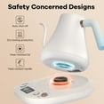 thumbnail image 6 of Electric Gooseneck Kettle With Keep Warm Function & LCD Display Automatic Shut Off Coffee Kettle Temperature Control Pour Over Kettle 1200 Watt, 0.8L, 120V, Off White, 6 of 6