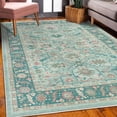 thumbnail image 3 of Ikat Decorative Rug, Leaves and Flowers Geometric Style Ethnic Theme of Primitive Illustration, Quality Carpet for Bedroom Dorm and Living Room, 6 Sizes, Almond Green, by Ambesonne, 3 of 4