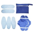 thumbnail image 2 of EeaseMX 8 compresas sanitarias lavables y reutilizables, portátiles, plegables y transpirables de felpa., 2 of 7