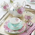 thumbnail image 6 of Royal Albert Friendship Blessings 8.9" 3-Piece Teacup & Saucer Sets, Bone China, Multicolor, 2.2 lb, 6 of 6