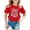 Red, variant on Kids Back To School Clothes Athletic Fit Stretchable Fabric Round Neck Short Sleeve First Grade Rainbow Girls Boys 1st Grade Squad T-Shirt