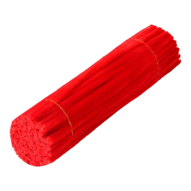 Kit para hacer flores con limpiapipas, suministros creativos para ramos de chenilla de 8 mm Rojo