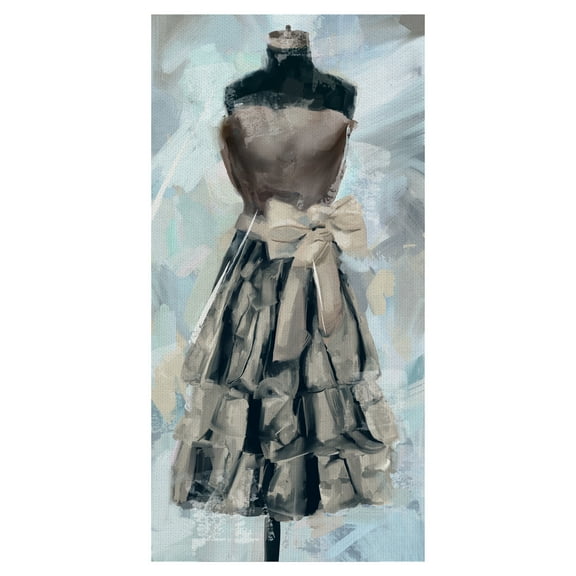 Masterpiece Art Gallery En Vogue Fashion Dress II by Studio Arts Canvas Art Print 17" x 34"