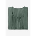 thumbnail image 6 of Woman Within Plus Size 7-Day Three-Quarter Sleeve Pintucked Henley Tunic, 6 of 6
