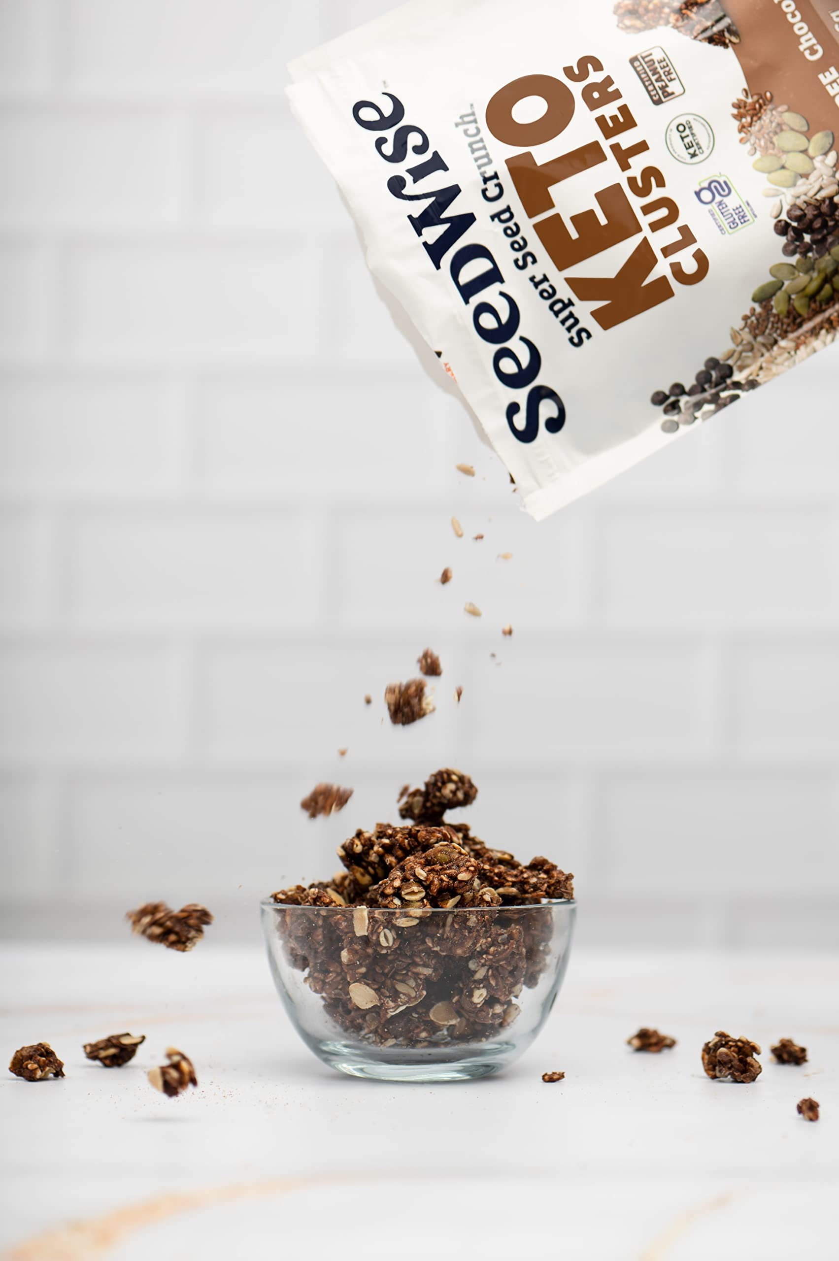 Ozery Bakery Super Seed Crunch Clusters, Chocolate, Plant Based, Vegan, Keto Snack, 5.3 Ounce (Pack of 6)