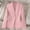 *Pink, variant on ClodeEU Women's Blazers Jackets,Open Front Work Office Jackets,Tunic Suit Jackets Green,Womens Plus XXL