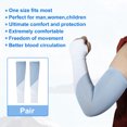 thumbnail image 4 of Vocoste 1 Pair Cooling Arm Sleeves for Women Sports Arm Sleeve Covers Sun Protection Blue White, 4 of 7