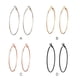 thumbnail image 5 of 1 par de pendientes de aro, colgantes de oreja redondos de estilo Simple creativo, accesorio de moda, adornos de orejas para decoración dorada Ropa, zapatos y accesorios Miscelánea rosa dorado 6cm Qarigey AP009026-15B, 5 of 6