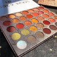 thumbnail image 4 of Paleta de sombras de ojos HUOGUO, 35 colores, brillante, mate, impermeable, 4 of 5