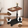thumbnail image 4 of Mesa Auxiliar Portátil en Forma de C, Con ruedas, Mesita de Noche Giratoria, Altura Ajustable, Color Nogal Sencillo, Adecuada para Sofás y Camas u Otros Espacios Pequeños como Salones., 4 of 4
