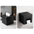 thumbnail image 5 of RVKXHD Square Tissue Box Cover Tissue Box Holder Napkin Holder Tissue Cube Box Decorative Holder for Bathroom Bedroom Office Dresser Nightstand Desk Tabletop 5"X 5" X 5"-Stainless Steel Matte Black, 5 of 7