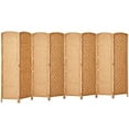 thumbnail image 2 of Rose Home Fashion RHF 6 ft.Tall-Diamond Weave Fiber 8 Panels Room Divider/8 Panels Screen Folding Privacy Partition Wall Room Divider Freestanding 8 Panel Wall Room Divider (Light Beige, 8 Panel), 2 of 7