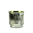 thumbnail image 3 of Northlight Set of 4 Ribbed Mercury Glass Votive Candle Holders 3.25" - Red/Silver, 3 of 3