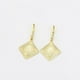 thumbnail image 2 of Modernos Aretes Largos Rombo Diseño Grecas Oro 14k Laminado dorado Unitalla, 2 of 6