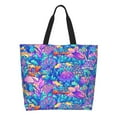 thumbnail image 1 of Fotbe Colorful Mushrooms Bolsa Tote Estética de Lona con Estampado para Mujer - Bolsa Reutilizable de Hombro Casual para Vacaciones, Compras, Trabajo y Gimnasio, 1 of 8