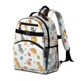 thumbnail image 2 of Multicolor Cat and Yarn White Pattern Cute School Backpack Bag for School with Padded Back and Adjustable Shoulder Straps 15.25"x11.5"x5.25", 2 of 5