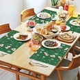 thumbnail image 2 of Green Christmas Pattern Summer Placemats Table Placemats Set Of 4-Linen Kitchen Washable Placemats Table Mats 11.8"x17.7" Non-Slip Heat Resistant, 2 of 6