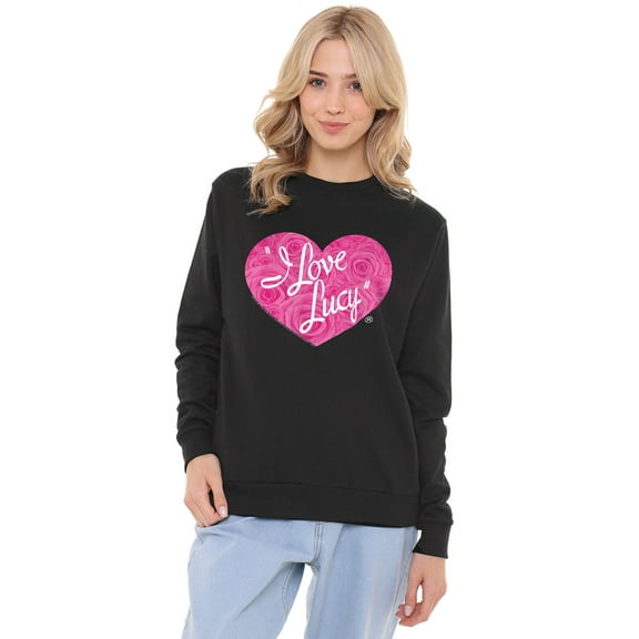 I Love Lucy Floral Logo Women's Crew Sweatshirt