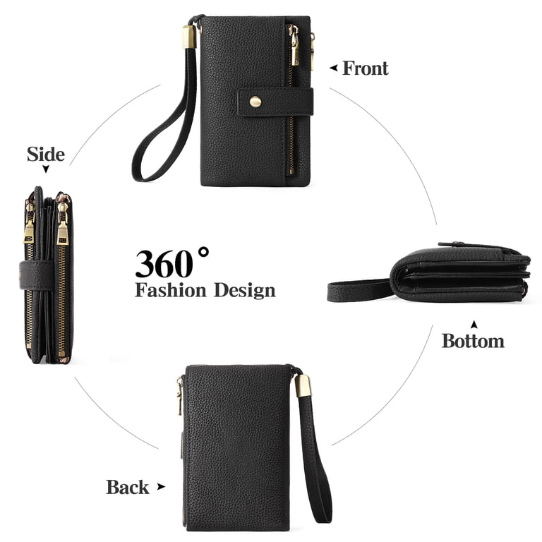 Sendefn Small Women's Leather Bifold Wallet, RFID Blocking photo 5