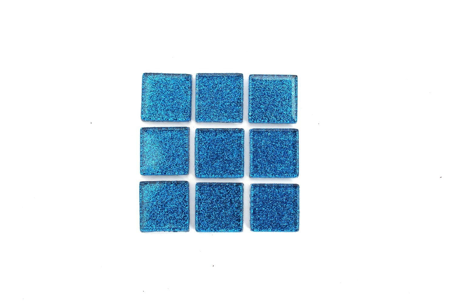 Milltown Merchants Medium Blue Glitter Tile 3/4 Inch Mosaic Tile (1 lb)