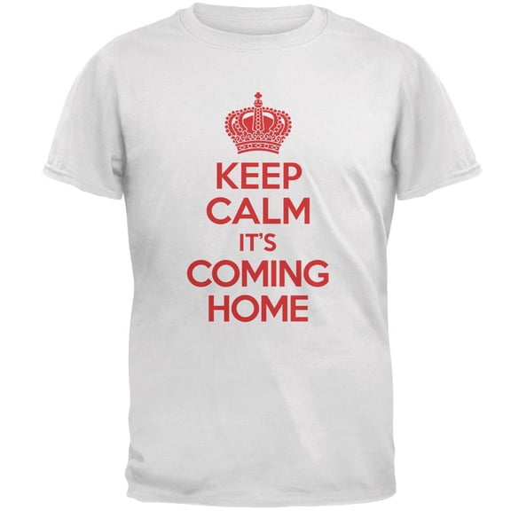 World Cup England Keep Calm it's Coming Home Mens T Shirt White X-LG