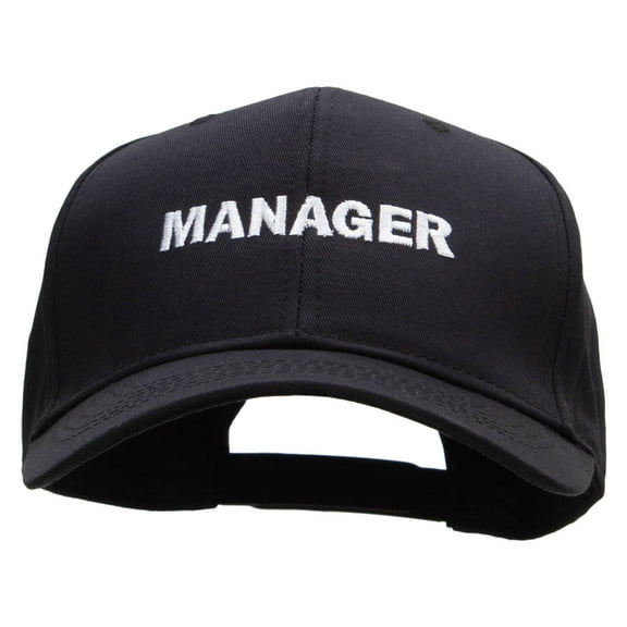 Manager Solid Cotton Twill Low Profile Snap Cap - Black OSFM